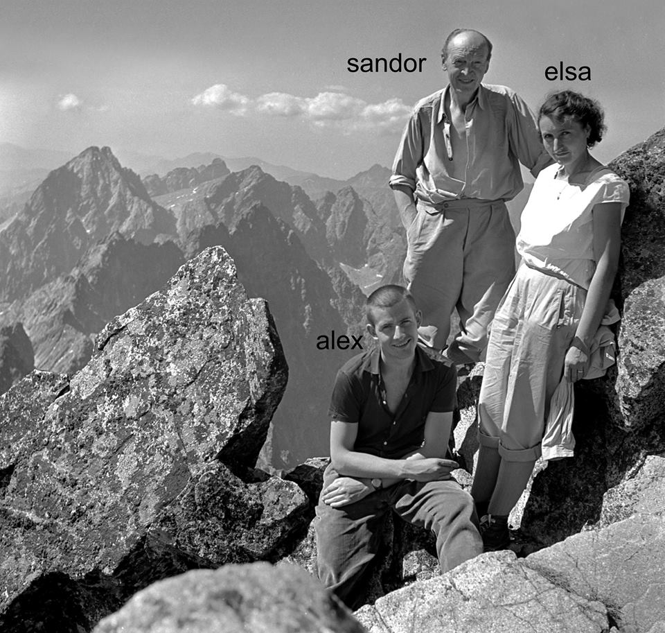 Alexander Luczy s rodičmi na Gerlachu v r. 1961